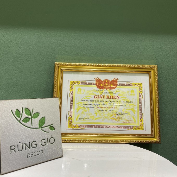 Khung Bằng Khen A4 màu vàng bằng khen