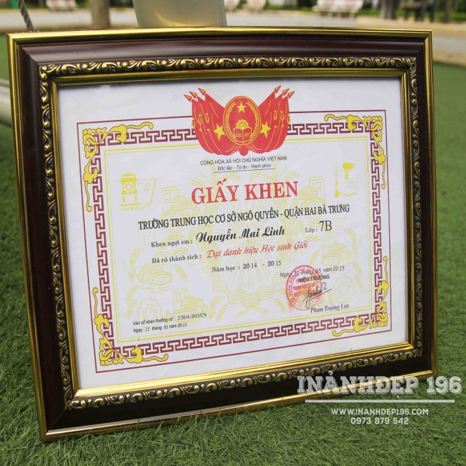 Khung Bằng Khen A3 _bản viền 5cm