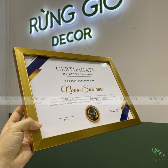 Khung Chứng Chỉ A3 _bản viền 3cm