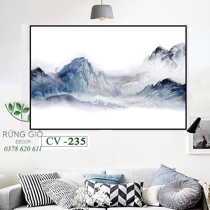 Khung tranh vải canvas nghệ thuật phương đông (CV235)