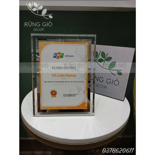 Khung A5 kính tràn pha lê - Hàng có sẵn ở 2 Cơ sở Hà Nội và Hồ Chí Minh ạ